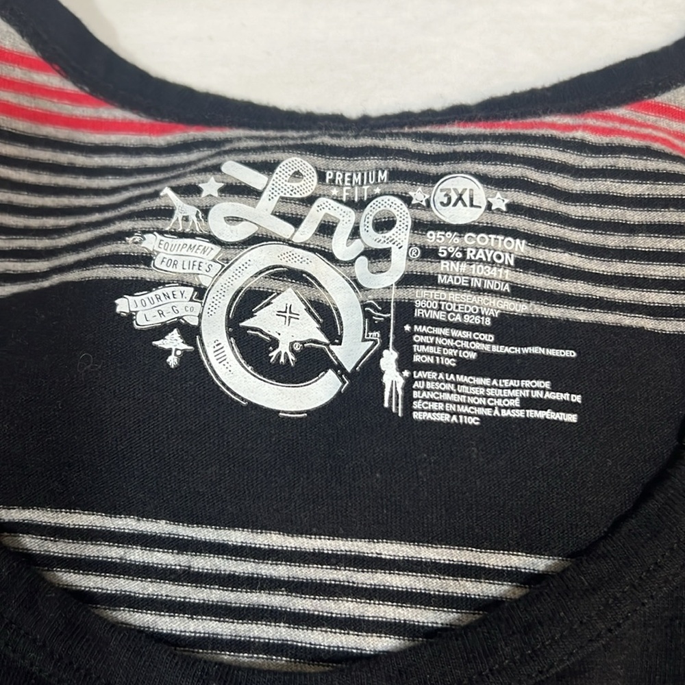 Lrg Striped Sleeveless Top - Red and Black